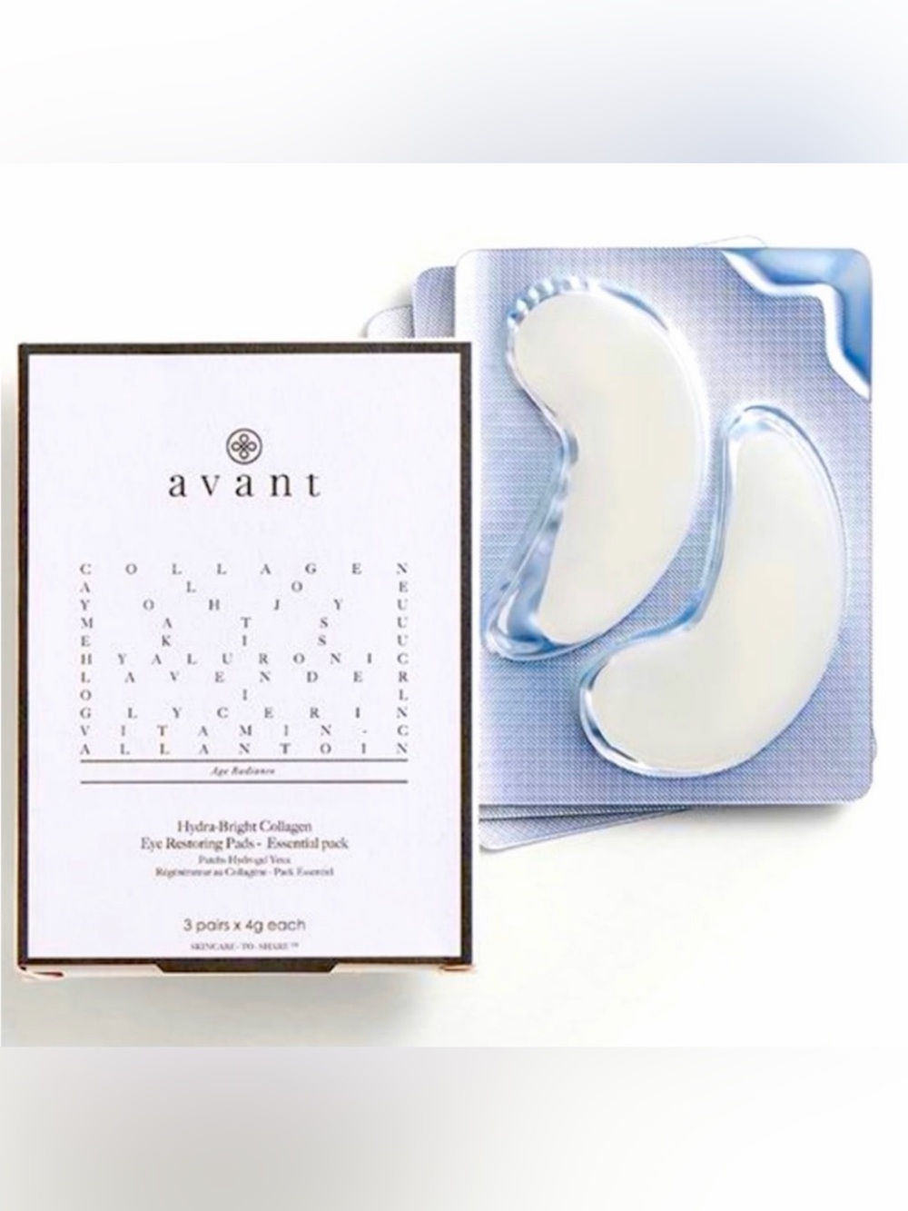 AVANT SKINCARE Hydra-Bright Collagen Eye Restoring Pads Full Size